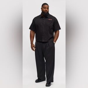 Cropped American Sports Club Mechanic Button Up Shirt